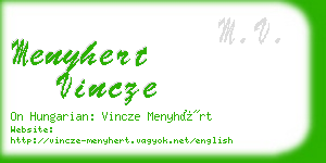 menyhert vincze business card